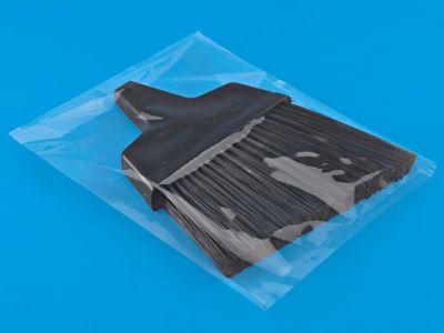 Plastic Shopping Bags - Die Cut Handle Bags - 12 x 15, Clear - ULINE - Carton of 500 - S-7632C