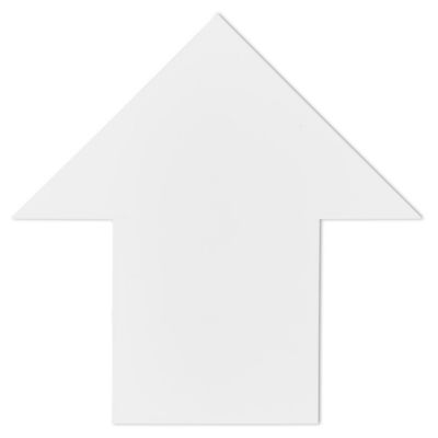 Mighty Line&reg; Deluxe Safety Tape Shapes - 5 1/2", Arrow, White S-23870W