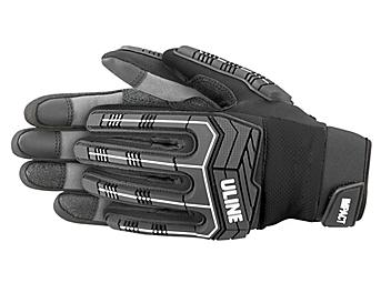 Uline Impact Gloves - Black, 2XL S-23997BL-2X
