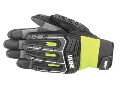 Uline Impact Gloves - Lime, 2XL S-23997G-2X