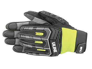 Uline Impact Gloves - Lime, Large S-23997G-L