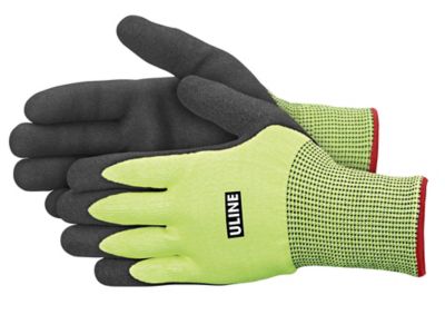 Uline Durarmor™ Ice Thermal Nitrile Coated Gloves - Lime, Small S