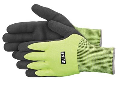 Uline Durarmor&trade; Ice Thermal Nitrile Coated Cut Resistant Gloves - Lime, XL S-24002G-X