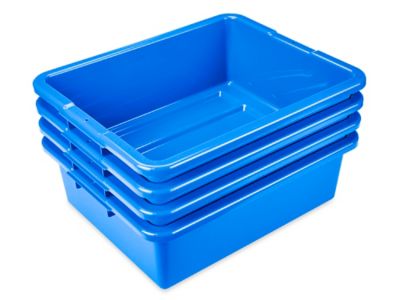 Total Solution® Small Square Plastic Lid with Light Blue Seal