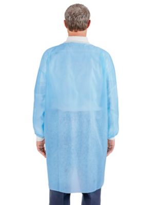 Uline Knit Cuff Lab Coats - Blue, 2XL