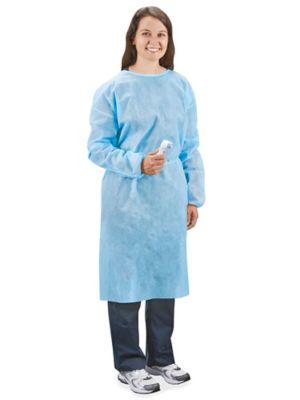 Uline Isolation Gowns - Blue S-24019BLU