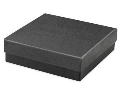 Jewelry Boxes 3 1/2 x 3 1/2 x 1", Black Matte S24026 Uline