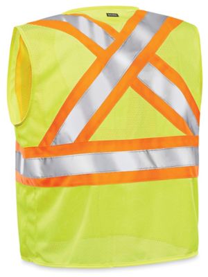 Class 2 X-Back Hi-Vis Safety Vest - Lime, 2XL/3XL S-24029G-2X