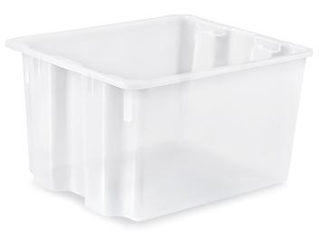 Stack and Nest Container - 16 x 14 x 11", Clear S-24046