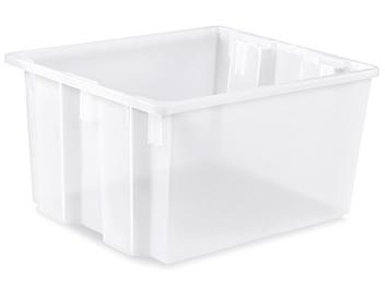 Stack and Nest Container - 19 x 17 x 12", Clear S-24047