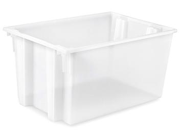 Stack and Nest Container - 23 x 16 x 15", Clear S-24048
