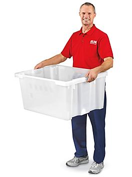 Stack and Nest Container - 24 x 20 x 14", Clear S-24049