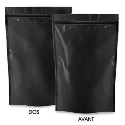 Matte Stand-Up Barrier Pouches - 9 x 13 1/2 x 4 3/4", Black S-24066BL