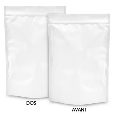 Matte Stand-Up Barrier Pouches - 9 x 13 1/2 x 4 3/4", White S-24066W