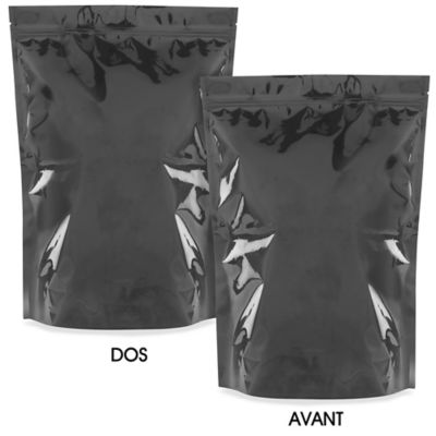 Glossy Stand-Up Barrier Pouches - 11 3/4 x 15 3/4 x 5 3/8", Black S-24067BL