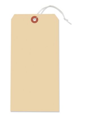 Manila Shipping Tags - #11, 7 1/2 x 3 3/4", Pre-Tied Elastic S-2408PE