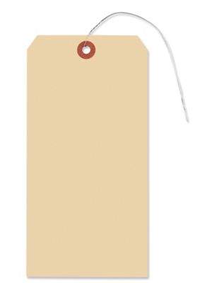 Manila Shipping Tags - #11, 7 1/2 x 3 3/4", Pre-wired S-2408PW