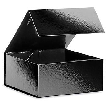 Magnetic Gift Boxes - High Gloss, 6 x 6 x 2 3/4", Black S-24094BL