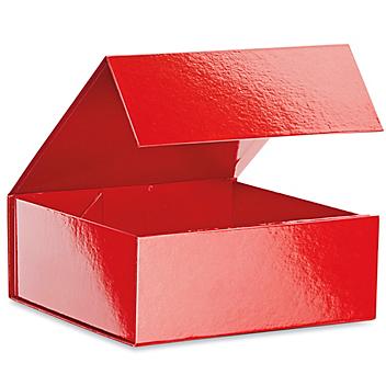 Magnetic Gift Boxes - 8 x 8 x 3 1/8", Red S-24095R