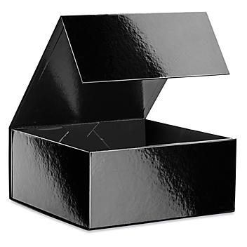 Magnetic Gift Boxes - High Gloss, 10 x 10 x 4 1/2", Black S-24096BL