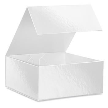 Magnetic Gift Boxes - High Gloss, 10 x 10 x 4 1/2", White S-24096W