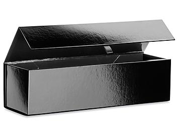 Magnetic Gift Boxes - High Gloss, 13 1/2 x 3 1/2 x 3 1/2", Black S-24097BL