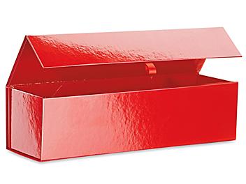 Magnetic Gift Boxes - High Gloss, 13 1/2 x 3 1/2 x 3 1/2", Red S-24097R