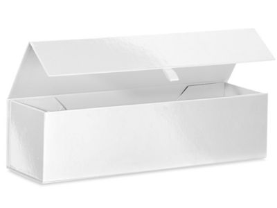 Magnetic Gift Boxes - 10 x 10 x 4 1/2, White - ULINE Canada - Carton of 10 - S-24096W