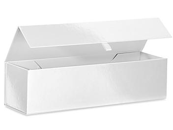 Magnetic Gift Boxes - 13 1/2 x 3 1/2 x 3 1/2", White S-24097W
