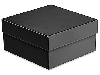 Deluxe Gift Boxes - 6 x 6 x 3", Black S-24098