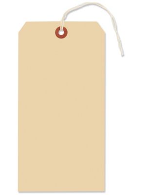 Manila Shipping Tags - #12, 8 x 4", Pre-strung S-2409PS