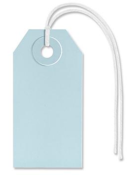 Shipping Tags - #1, 2 3/4 x 1 3/8", Pre-strung, Light Blue S-2410LBPS
