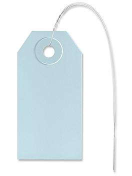 Shipping Tags - #1, 2 3/4 x 1 3/8", Pre-wired, Light Blue S-2410LBPW