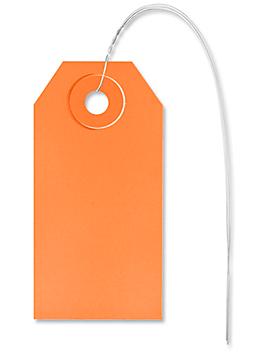 Shipping Tags - #1, 2 3/4 x 1 3/8", Pre-wired, Orange S-2410OPW