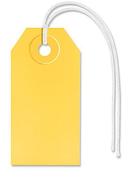 Shipping Tags - #1, 2 3/4 x 1 3/8", Pre-strung, Yellow S-2410YPS
