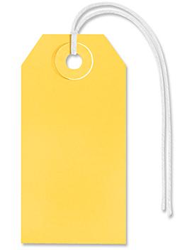 Shipping Tags - #2, 3 1/4 x 1 5/8", Pre-strung, Yellow S-2411YPS