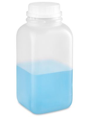 Clear Plastic Juice Bottles Bulk Pack - 64 oz , Black Cap S-25232B-BL -  Uline