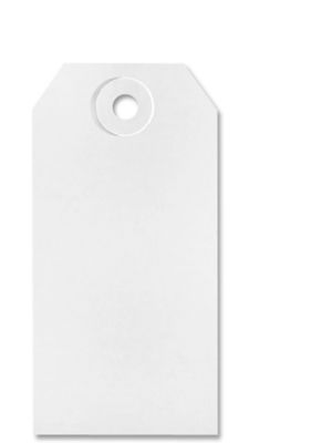 Shipping Tags - #3, 3 3/4 x 1 7/8", White S-2412W