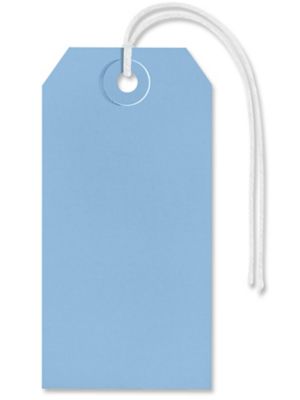 Shipping Tags - #4, 4 1/4 x 2 1/8", Pre-strung, Blue S-2413BLUPS