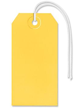 Shipping Tags - #4, 4 1/4 x 2 1/8", Pre-strung, Yellow S-2413YPS
