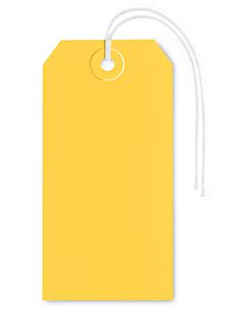 Shipping Tags - #5, 4 3/4 x 2 3/8", Pre-strung, Yellow S-2414YPS