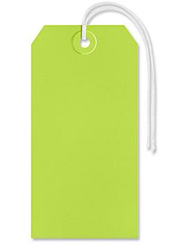 Shipping Tags - #6, 5 1/4 x 2 5/8", Pre-strung, Green S-2415GPS