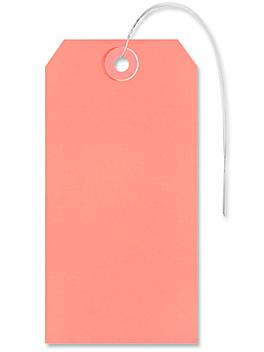 Shipping Tags - #6, 5 1/4 x 2 5/8", Pre-wired, Pink S-2415PPW