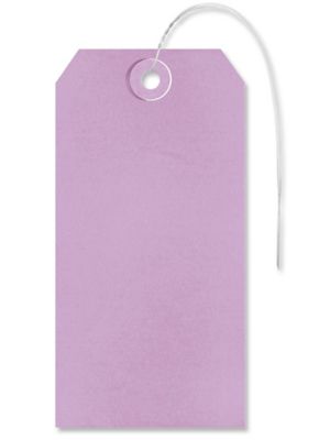 Shipping Tags - #6, 5 1/4 x 2 5/8", Pre-wired, Purple S-2415PURPW