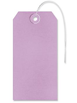 Shipping Tags - #6, 5 1/4 x 2 5/8", Pre-wired, Purple S-2415PURPW