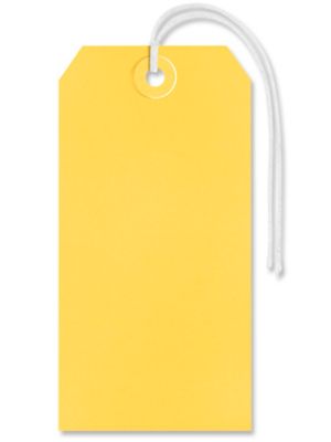 Shipping Tags - #6, 5 1/4 x 2 5/8", Pre-strung, Yellow S-2415YPS