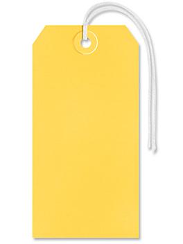 Shipping Tags - #6, 5 1/4 x 2 5/8", Pre-strung, Yellow S-2415YPS
