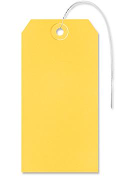 Shipping Tags - #6, 5 1/4 x 2 5/8", Pre-wired, Yellow S-2415YPW