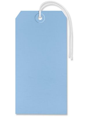 Shipping Tags - #8, 6 1/4 x 3 1/8", Pre-strung, Blue S-2416BLUPS