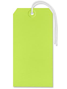 Shipping Tags - #8, 6 1/4 x 3 1/8", Pre-strung, Green S-2416GPS